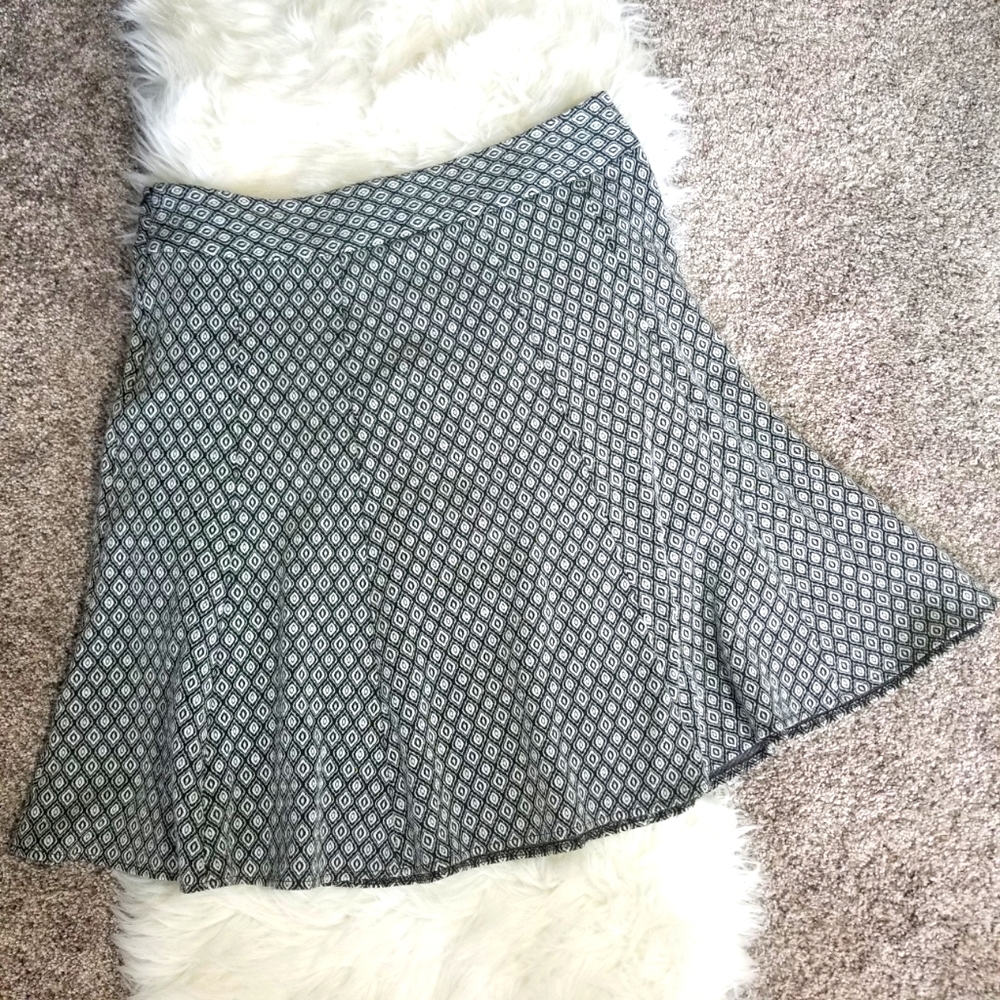 89th & Madison Diamond Flare Skirt black cream